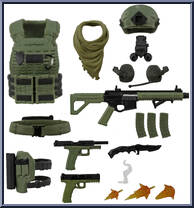 Delta Gear Pack (Female) from Action Force - Series 3 manufactured by Valaverse [Loose]
