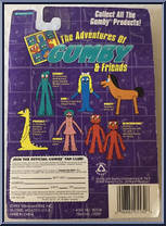 Bendable Gumby from Adventures of Gumby and Friends - Bendables manufactured by Trendmasters [Back]
