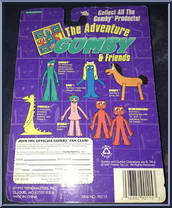 Gumby / Prickle from Adventures of Gumby and Friends - Miniature Superflexibles manufactured by Trendmasters [Back]