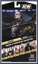 Sting from AEW - Unrivaled - Series 13 manufactured by Jazwares [Back]