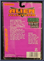 Blue Alien from Alien Hunters - Growing Micro manufactured by Trendmasters [Back]