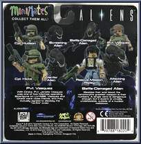 Pvt. Vasquez / Battle-Damaged Alien from Alien - Minimates - TRU - Wave 1 manufactured by Diamond Select [Back]