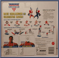 Blue Challenger / Gladiator Laser from American Gladiators - Basic Series manufactured by Mattel [Back]
