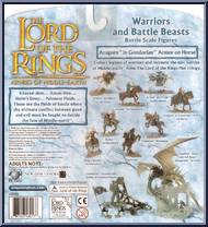 Aragorn in Gondorian Armor on Horse from Armies of Middle Earth - Warriors and Battle Beasts - Wave 4 manufactured by Play Along [Back]