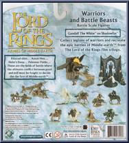 Gandalf the White (Cream) on Shadowfax from Armies of Middle Earth - Warriors and Battle Beasts - Wave 6 manufactured by Play Along [Back]