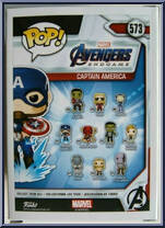 Captain America (Flying) (Mjolnir) from Avengers - Avengers Endgame Pop! manufactured by Funko [Back]