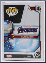 Iron Patriot (Metallic) from Avengers - Avengers Endgame Pop! manufactured by Funko [Back]
