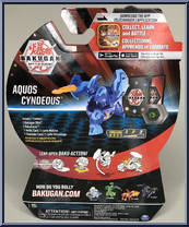 Aquos Cyndeous from Bakugan - Battle Planet - Ultra manufactured by Spinmaster [Back]