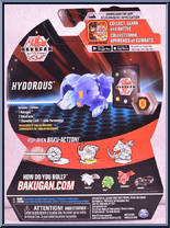 Hydorous from Bakugan - Battle Planet - Core manufactured by Spinmaster [Back]