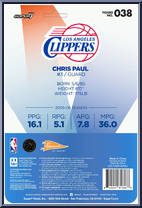 Chris Paul (Clippers) from Basketball Superstars - Hardwood Classics manufactured by Super7 [Back]