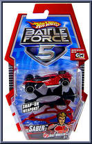 Saber from Battle Force 5 - Snap-On Weapons manufactured by Mattel [Front]