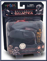 Cylon Raider (with Cylon Commander) from Battlestar Galactica - Minimates - Mini-Flyers manufactured by Diamond Select [Front]