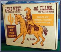 Jane West & Flame (Bay & Palomino) from Best of the West - Johnny West - Combos manufactured by Marx [Front]