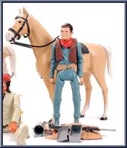 Johnny West (Quick Draw) & Thunderbolt from Best of the West - Johnny West Adventure - Combos manufactured by Marx [Loose]
