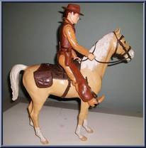 Johnny West & Thunderbolt (Bay & Palomino) from Best of the West - Best of the West - Combos manufactured by Marx [Loose]