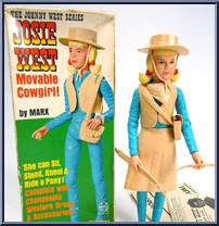 Josie West (Blue or Turquoise) from Best of the West - Johnny West manufactured by Marx [Loose]