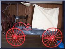 Surrey Wagon & Thunderbolt (Bay) from Best of the West - Johnny West - Accessories manufactured by Marx [Loose]
