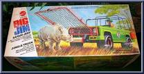 Jungle (Safari) Truck (w/Rhino) from Big Jim - Adventure Vehicles manufactured by Mattel [Front]