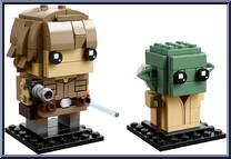 Yoda #71 / Luke Skywalker #70 from BrickHeadz - Star Wars manufactured by Lego [Loose]