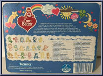 Good Luck Bear (Pouring 4-Leaf Clovers) from Care Bears - Mini manufactured by Kenner [Back]