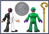 Riddler & Two-Face from DC Super Friends - Imaginext manufactured by Fisher-Price [Loose]