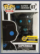 Superman (Black) (Glows in the Dark) from DC Super Heroes - Pop! Vinyl Figures manufactured by Funko [Front]