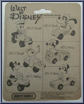 Goofy (Yellow Beetle) from Disney - Die-Cast manufactured by Matchbox [Back]