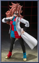 Android 21 (Lab Coat) from Dragon Ball Fighter Z - S.H. Figuarts - Basic Series manufactured by Bandai [Loose]