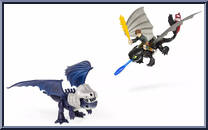 Toothless & Hiccup vs Armored Dragon (Blue) Action Figure