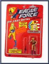 Goldie Hawk (The Blond Bombadier) from Eagle Force - Carded manufactured by Mego [Front]
