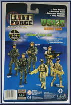 Machine Gunner from Elite Force - USMC Marine Force manufactured by Blue Box Toys [Back]