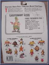 Lieutenant Legg from Food Fighters - Kitchen Commandos manufactured by Mattel [Back]