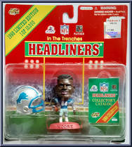 Herman Moore from Football Headliners - In the Trenches manufactured by Corinthian [Front]
