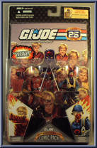 Crimson Guard / Cobra Officer (Scarred) from G.I. Joe - 25th Anniversary - Comic 2-Packs - Wave  3 manufactured by Hasbro [Front]