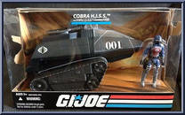 Cobra HISS Tank (Black) / Cobra HISS Commander from G.I. Joe - 25th Anniversary - Vehicle Sets manufactured by Hasbro [Front]
