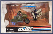 RAM Cycle vs Cobra Flight Pod from G.I. Joe - 25th Anniversary - Vehicle Sets manufactured by Hasbro [Front]