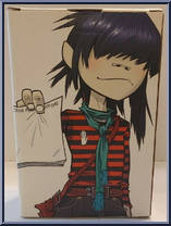 Noodle from Gorillaz - White Edition manufactured by Kidrobot [Back]