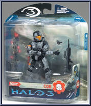 Spartan Soldier CQB (Silver) from Halo 3 - Series 3 - Multiplayer manufactured by McFarlane [Front]