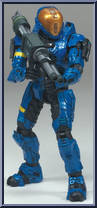 Spartan Soldier EVA (Blue) from Halo 3 - Series 6 - Medal Edition manufactured by McFarlane [Loose]