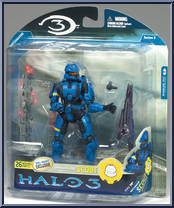 Spartan Soldier Scout (Blue) from Halo 3 - Series 3 - Multiplayer manufactured by McFarlane [Front]