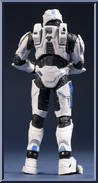 Spartan Mark VI (White / Blue) from Halo - Anniversary - Series 2 manufactured by McFarlane [Loose]
