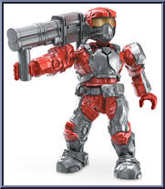 UNSC Marine (Red) from Halo - Blind Bags - Series  1 manufactured by Mega Bloks [Loose]