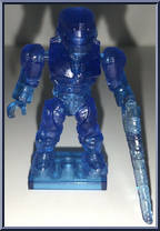 Spartan (Mystery) (Blue Active Camo) from Halo - Blind Bags - Series  5 manufactured by Mega Bloks [Loose]