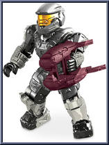 Spartan Mark V(B) (Black) from Halo - Blind Bags - Series  7 manufactured by Mega Bloks [Loose]