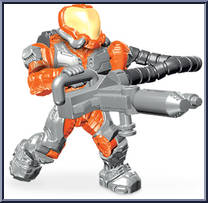 UNSC Flame Marine (Orange) from Halo - Blind Bags - Series  9 manufactured by Mega Bloks [Loose]