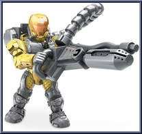 UNSC Flamethrower Marine (Yellow) from Halo - Blind Bags - Series  1 manufactured by Mega Bloks [Loose]