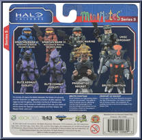 Spartan Mark VI (Red) / Spartan Mark VI (Blue) from Halo - Minimates - Toys R Us - Series 5 manufactured by Diamond Select [Back]