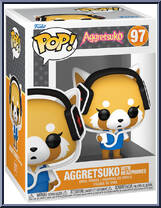 Aggretsuko with Headphones from Hello Kitty - Pop! Keychains manufactured by Funko [Front]