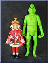Santa Grinch & Cindy Lou Who from How the Grinch Stole Christmas! - Basic Series manufactured by Playmates [Loose]