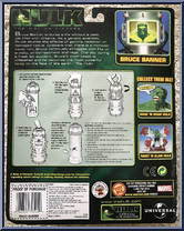 Bruce Banner (Transforming Chamber) from Hulk - Motion Picture - Series 2 manufactured by Toy Biz [Back]